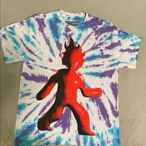 Travis Scott Flame tie-dye shirt